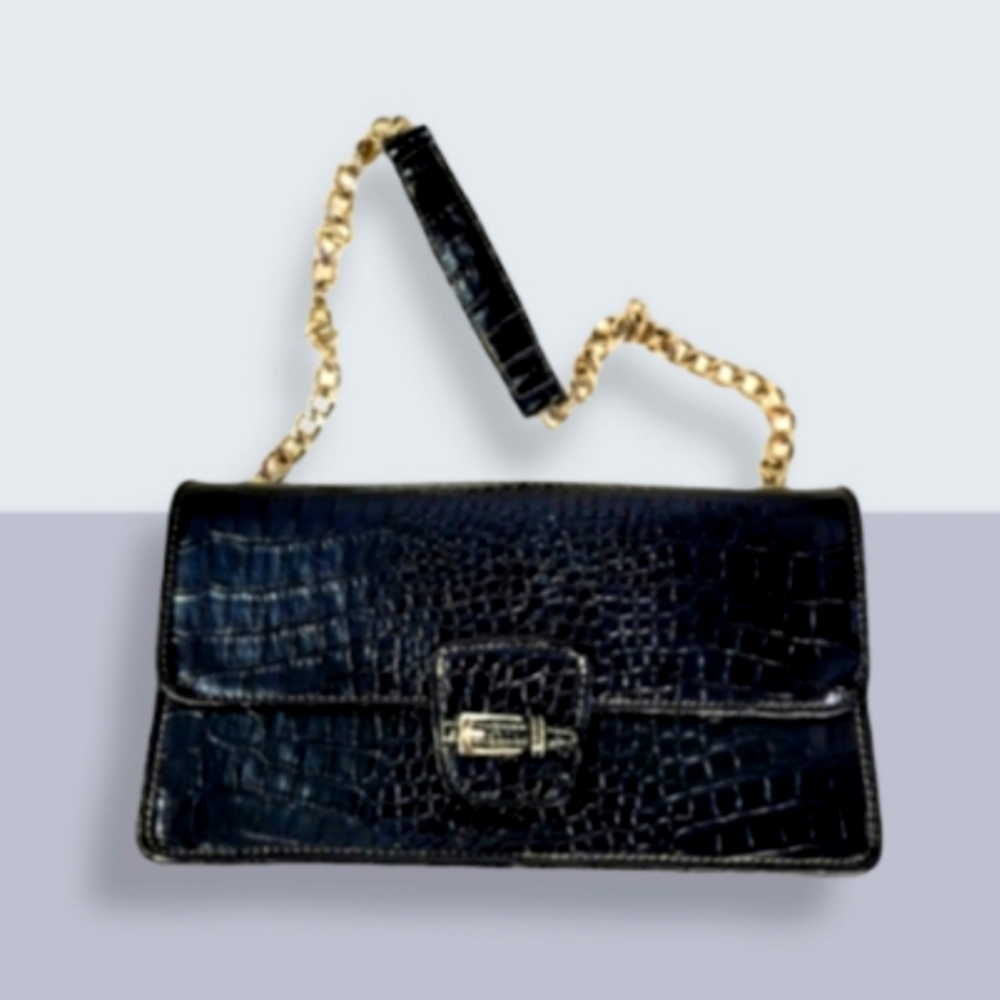 LIZ CLAIBORNE Faux Crocodile Shoulder/Handbag